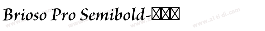Brioso Pro Semibold字体转换
